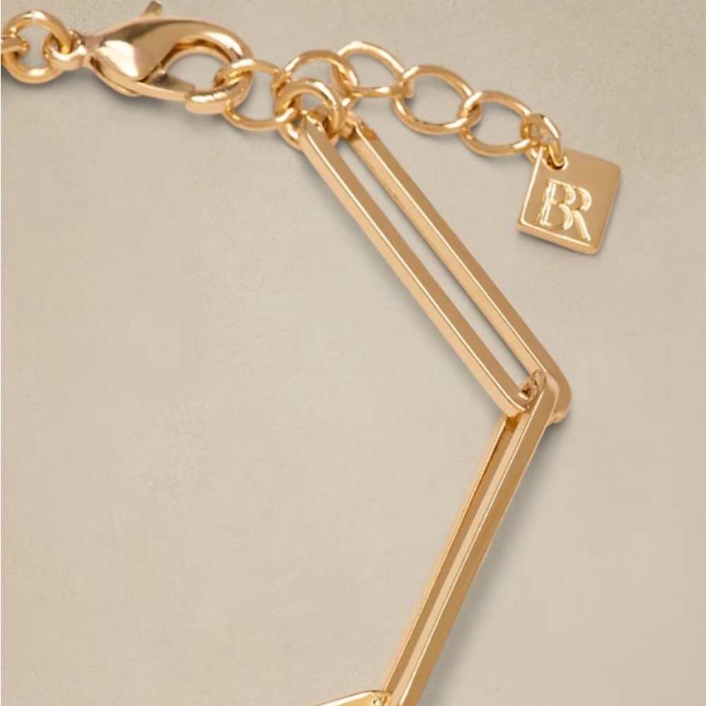 Banana Republic PAPERCLIP CHAIN BRACELET Elegant Gold Bracelet - Picture 3 of 6
